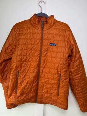 Patagonia Men’s Nano Puff Jacket Size M Burnished Red Full Zip Puffer Outdoor